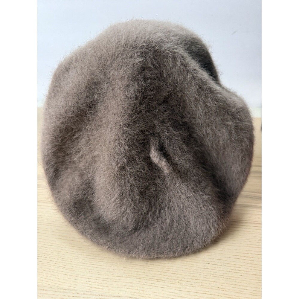 Vintage Brown Angora Wool Hat Fur Fuzzy Beret Beanie Made in South Africa NOS